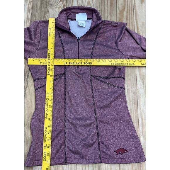 Arkansas Razorbacks grey 1/4 zip. size women's Small , J. America - Picture 9 of 9